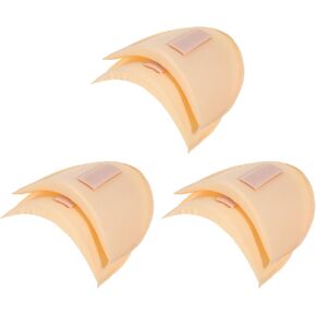 3Pairs Set-in Shoulder Pads Thickness 1.5cm Shoulder Pads for Womens Clothing Breathable Sponge Pads Shoulder Enhancer Sewing Supplies for Sloping High Low Shoulders Blazer Suit T-Shirt (Flesh Color)
