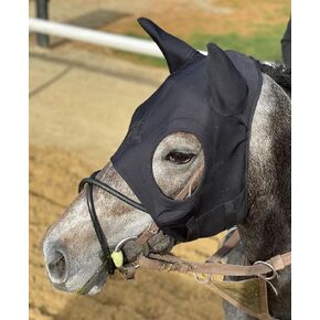 Fenwick Liquid Titanium Therapeutic Horse Mask with Ears, Calming Far Infrared Therapy Mask Made with Breathable 4-Way UV Blocking Stretch Fabric (Velcro Closure, Large)