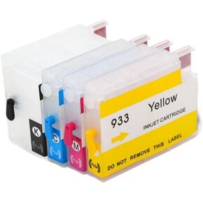 Refillable Ink Cartridges Compatible with OfficeJet 6100 6600 6700 7110 7610 7612 7510 with ARC Chip in 4 Colors