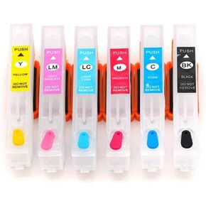 6 Color Refill Ink Cartridge with ARC Chip Compatible with Printer Models XP-55 XP-65 XP-750 XP-760 XP-850 XP-860 XP-950 XP-960 XP-970(US-277 277XL)