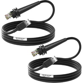 (2PCS) 6.5ft USB to RJ45 Scanner Cable CBL-500-300-S00 for Honeywell 1200G Cable 1202G 1250G 1300G 1400G 1500G 1900GHD 1900GSR 1902GHD 1902GSR 1452G 1470G 1472G 1950GHD 1952GHD 1902HHD Power Cord