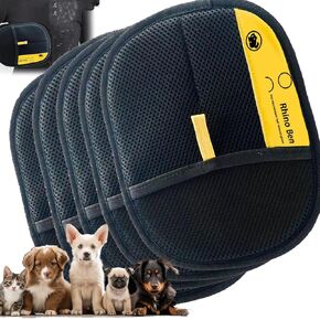 Petlova Sweep Glove ، مزيل الشعر للحيوانات الأليفة ، قفازات كهربائية قابلة لإعادة الاستخدام ، شعر أليف ، قفازات للحيوانات الأليفة للأريكة ، الأثاث ، السجاد ، مقعد السيارة (1 مساءً)