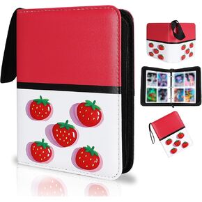 ألبومات بطاقة تداول قابلة للتحصيل ، 4 جيب Card Binder ، 400 جيب مزدوج الجوانب ، PU Premium Zip Trading Card Binder for TCG ، MTG ، Sports Cards (Purple White) in Kuwait
