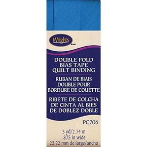 Wrights Products Double Fold Quilt Binding 7/8" X3yd, Turquoise