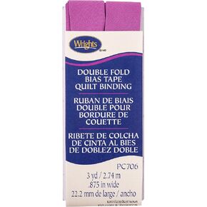 Wrights Radiant Orchid Double Fold Quilt Binding 7/8" X3yd