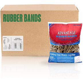 Alliance Advantage Rubber Bands, Size #117B (7" x 1/8"), 25 lb. Case (Contains 25-1 lb. Bags), Natural Crepe (27404CS)