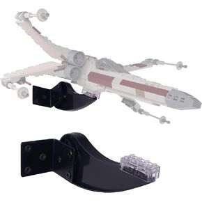 Wall Mount for LEGO 75393 X-wing Starfighter, 75402 75333 75388 Jedi Starfighter, 75347 75348 TIE fighter, 76281 X-Man Kit, for Plane Building Block Set etc. Adjustable angle bracket, wall mount only.
