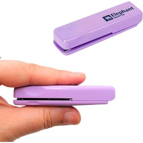 Mini Portable Stapler, Thin Flat Compact, Purple, Modern Style