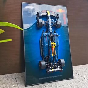 Display Wallboard for Lego Technic 42206 Oracle Red Bull Racing RB20 F1 Building Blocks,Adult Collectibles Wall Mount for Lego Car(No Car Included)