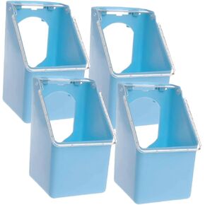 Milisten 4pcs Pigeon Feeder Quail Cage Feeder Bird Food Holder Parrot Food Feeding Container Parrot Cage Feeder Birds Food Dispenser Multi-Function Quail Feeder Bird Food Feeding Bowl