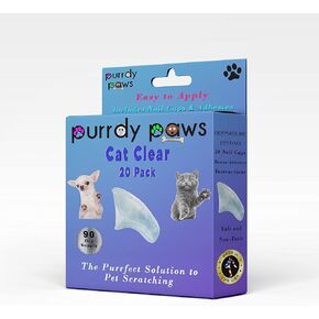 3 Month Supply Soft Nail Caps for Cats Clear Medium - Extra Adhesives