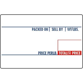 LST8010 Printing Scale Label 58 x 40 mm,36 Rolls Per Case,UPC Red and Blue