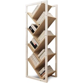 Bookcase Shelf Home Floor-Standing Tree-Shaped Bookshelf Multi-Layer Storage Rack Suitable for Living Room Study Office Desktop Storage Bookshelf with Storage