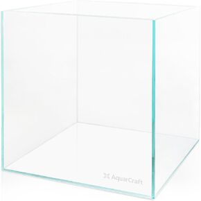 Ultra Clear Glass Fish Tank 10 Gallon, 6mm Thickened Rimless Aquarium Tank Low Iron, Standard Aquarium 17.7in x 11.8in x 11.8in