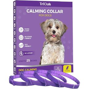 Calming Collar for Dogs: Pheromone-Infused Calming Collar for Dogs - Long-Lasting Calm & Relaxation - Helps Reduce Unwanted Behavior, 4 Pack (Purple)