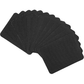 Giantree 15 PCS Fabric Iron on Patches, Irons on Patch for Clothes, Cotton Irons on Patch for Clothes Pants Mending and Decorating, Black Fabric Iron on Patches Kit (5in x 3.8in, Black)