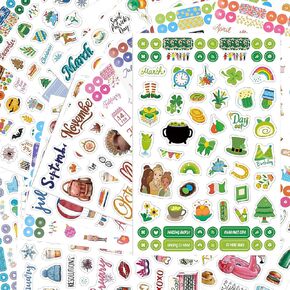 Planner Stickers 20Sheets Cartoon Calendar Stickers Monthly Daily Journaling Sticker Colorful Planner Sticker for Women Adults Festival Events Daily Tasks Seasonal Scrapbook Decorations (2000+pcs)