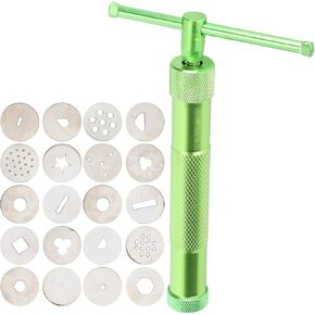 Clay Extruder Rotary Crowded Clay Mud Gun Stainless Steel Squeezer Craft Manual Pottery Tools