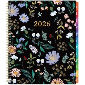 2026 Planner - Planner 2026 Weekly and Monthly, Jan.2026 - Dec.2026, 9" x 11", Weekly Monthly Planner 2026 with Colorful Tabs, Twin-wire Binding, Back Pocket