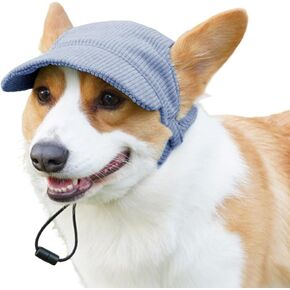 Dog Baseball Cap, 2025 New Hats for Dogs Cat with Ear Holes, Adjustable Dog Summer Sun Hat for Small Medium Large Dogs Eyes Protection (Blue, Small)