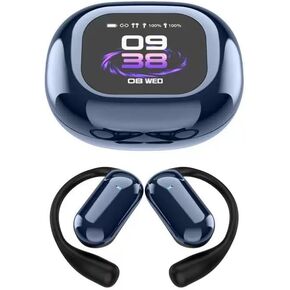 AI Translation Earbuds Real Time, OWS LCD Touch Screen Translation Headphones 150 Languages & Accents & 10 Languages Offline Translation, Translation Device for Travel Business Learning Meeting
