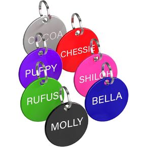 Dr. Fremont's Custom Pet ID Tag | Large, Round, Anodized Aluminum | Many Colors & Shapes | Strong, Durable, Made in USA