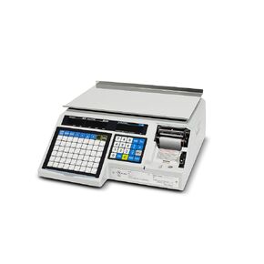 CAS LP-1000N Scale with Label Printer - 30lb Capacity NTEP Certified Label Scale for Legal Trade - Features 54 Speed Keys and 4,000 PLU's - Stainless Steel Platter