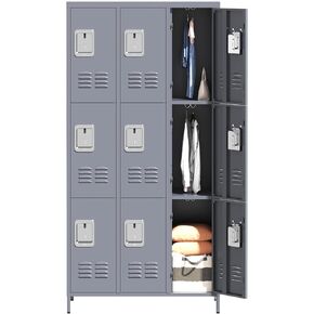 6 Doors Metal Lockers for Employees 72" H Storage Cabinet Lockable Locker with Shelves Steel Storage Locker for Gym School Office Home Requires Assembly