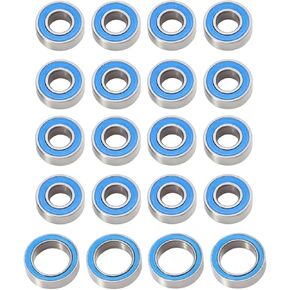 RC Upgrade Parts for Tamiya for TT-02B 1/10 RC Car Upgrade Parts Accessories 16pcs Sealed Bearing Kit Steel Rubber Blue