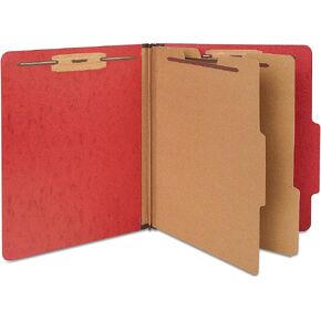 Staples Moisture Resistant Classification Folder, 2-Dividers, 2.5-inch Expansion, Letter Size, Dark Red, 20/Carton (ST614622-CCVS)