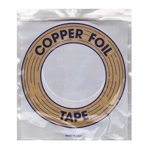 Edco Copper Foil Tape for Stained Glass – 5/32" Wide, 1.25 Mil Thick – 36 Yard Roll