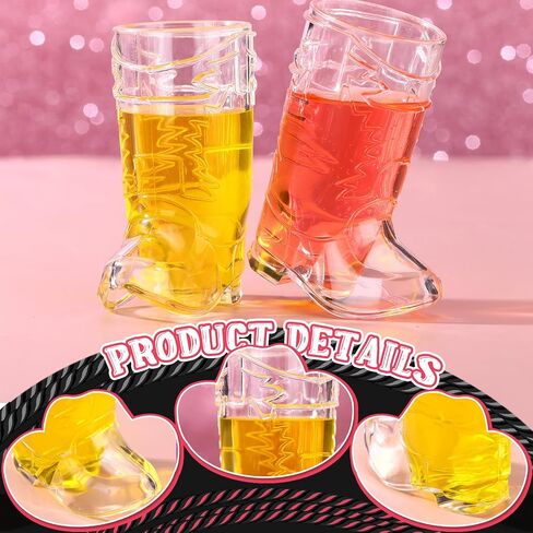 Vesici 20 Pcs 1 oz Silver Mini Cowboy Boot Shot Glasses Mini Cowgirl Hat Tiny Space Cowboy Hat Boot Shot for Dollhouse Decor(Silver) in Saudi Arabia
