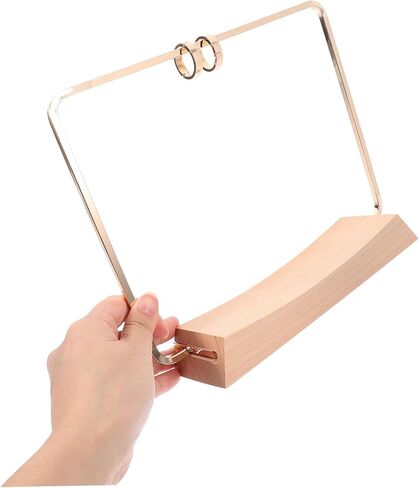 Homoyoyo 1set Wooden Perpetual Calendar Stand with Metal Frame Desktop Calendar Holder for Projects Vintage Desk Accessory for Organized Scheduling in Saudi Arabia