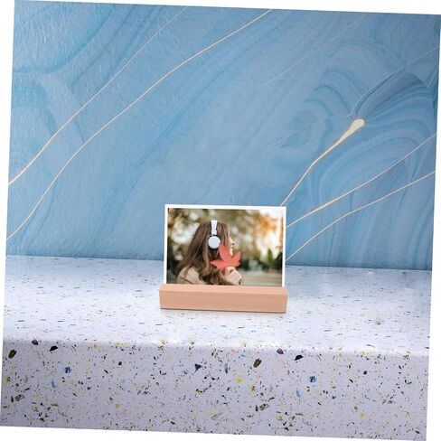 DOITOOL Rustic Wooden Calendar Base and Place Card Holder Sturdy Tabletop Display Stand for Photos Business Cards and Calendars Slot in Saudi Arabia