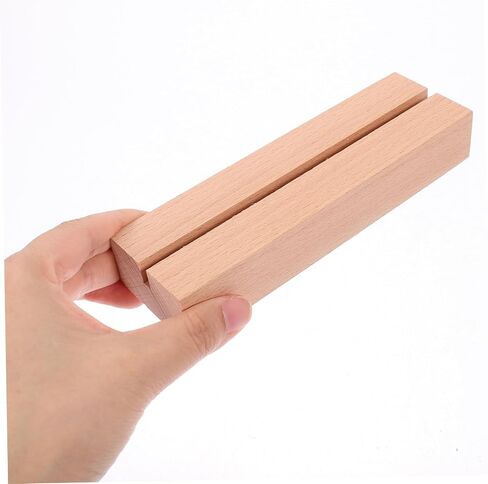 DOITOOL Rustic Wooden Calendar Base and Place Card Holder Sturdy Tabletop Display Stand for Photos Business Cards and Calendars Slot in Saudi Arabia