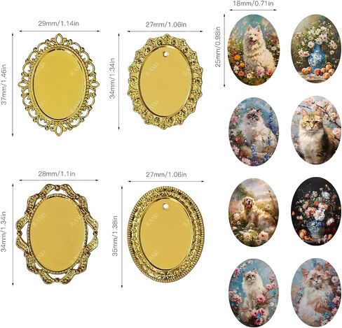 iLAND 1/12 Scale Accessories of Tiny Frames 7pcs with 14 Miniature Pictures Set for Dollhouse Miniatures Décor Also Elf Accessories Classic & Exquisite (Black Tiny Frame Art) in Saudi Arabia