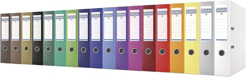 مجلد Donau Master Wide Pack من 25/DIN A4/7.5 سم/25 قطعة/غطاء وردي/بلاستيكي PP/CARTON PAPER SLOTED FORDER FORDER RING BINDER/GRAY DOT in Kuwait