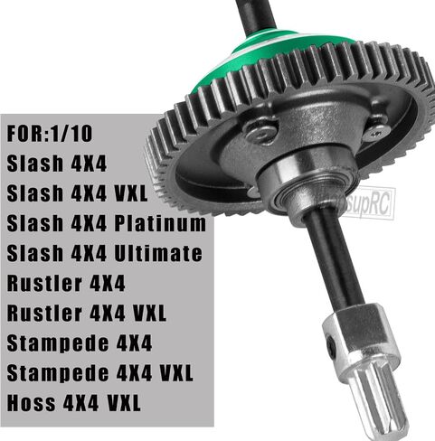 RC 54T #45 Steel Main Gear&Differential Case Upgrades Part for 1/10 Slash/Rustler/Stampede/Hoss 4X4(VXL),Slash 4WD(Platinum/Ultimate),Metal Slipper Clutch Eliminator Differential Locker Gear.Green in Kuwait