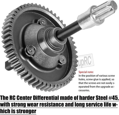 RC 54T #45 Steel Main Gear&Differential Case Upgrades Part for 1/10 Slash/Rustler/Stampede/Hoss 4X4(VXL),Slash 4WD(Platinum/Ultimate),Metal Slipper Clutch Eliminator Differential Locker Gear.Green in Kuwait