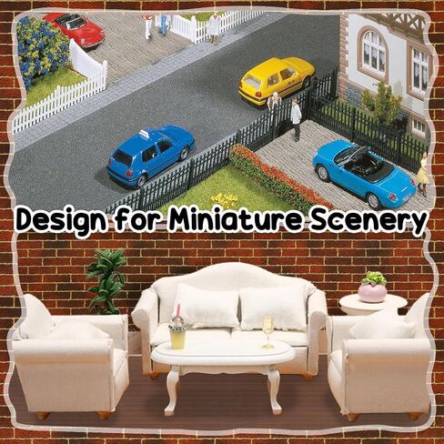 WARDTREE 6 PCS Village Assectories Roads and Streets Snow Mat Road Brick Brick Frick for Landscape ، و Self Leading Paper Diorama Supplies for Miniature Scenery Model (Black) in Saudi Arabia