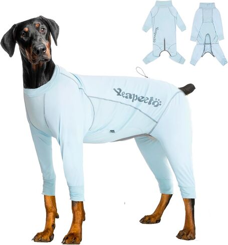 Yeapeeto Dog Sun Protection Cooling Suit UPF 50+, Quick-Dry Breathable Jumpsuit for Large & Medium Dogs, Outdoor Dirt-Resistant Shedding Control Pet Apparel (Blush Pink, X-Large) in Saudi Arabia