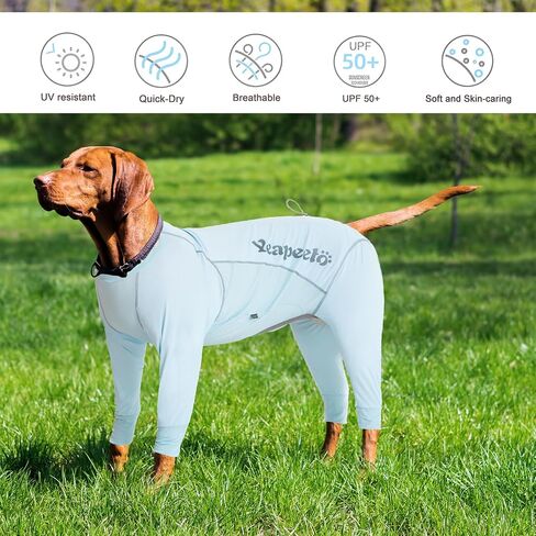 Yeapeeto Dog Sun Protection Cooling Suit UPF 50+, Quick-Dry Breathable Jumpsuit for Large & Medium Dogs, Outdoor Dirt-Resistant Shedding Control Pet Apparel (Blush Pink, X-Large) in Saudi Arabia