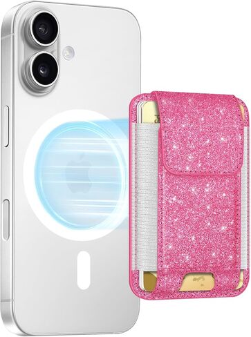 FINPAC MagSafe Wallet, Magnetic Card Wallet Holder for iPhone 15/14/13/12 Series, Fit 6 Cards, Safe RFID Blocking, Slim Leather Wallet Credit Card Holder for Women Men in Kuwait