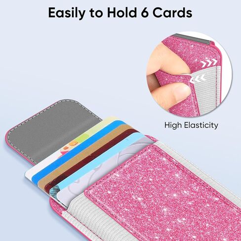 FINPAC MagSafe Wallet, Magnetic Card Wallet Holder for iPhone 15/14/13/12 Series, Fit 6 Cards, Safe RFID Blocking, Slim Leather Wallet Credit Card Holder for Women Men in Kuwait