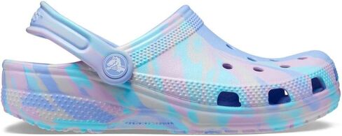Crocs Classic Marbled Tie Dye Clog, Limeade/Multi, 1 US Unisex Little Kid in Saudi Arabia