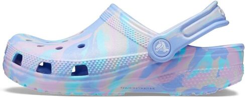 Crocs Classic Marbled Tie Dye Clog, Limeade/Multi, 1 US Unisex Little Kid in Saudi Arabia