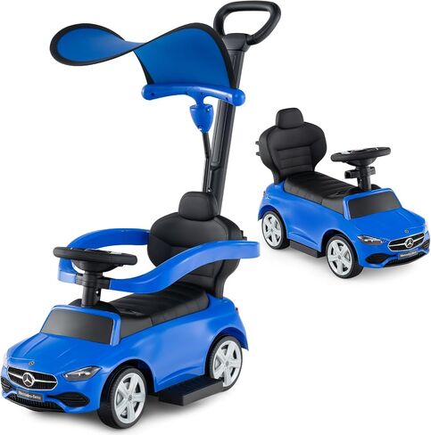 Honey Joy Ride On Push Car و Mercedes-Mercedes-Benz Push Cars للأطفال الصغار ، وتخزين المظلة القابلة للتعديل وتخزين المقاعد ، والقرن ، والسيارة الصغار مع المقبض ، وركوب لعبة الفتيات (Pink) in Kuwait