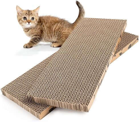 Mini Cat Scratching Board Small Cat Scratcher Cardboard Cat Scratchers for Indoor Cat Cardboard Scratcher(2pcs) in Saudi Arabia