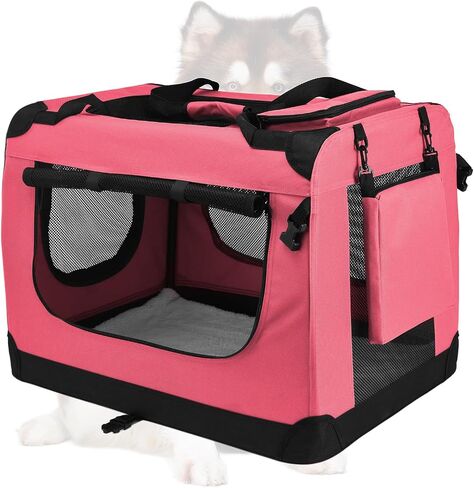 Dog Carrier, Travel Dog Crate with 5 Side Breathable Mesh, Designed with Side Pockets, Suitable for Travel/Home/Outdoor Use of The Animal Carrier (Camouflage(Routine), Large) in Saudi Arabia