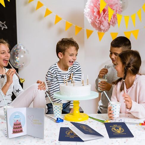 60Pcs Blank Passport Notebook Passport Books for Kids Passport Notebook 4 x 5.5Inch Blank Passport Notebook Pretend Passports for Back to School Party School Theme Party Favors-Navy Blue in Kuwait